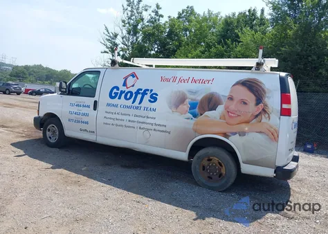 2014 Chevrolet Express 2500 Work Van z USA, uszkodzony, nr VIN 1GCWGGCA4E1117083